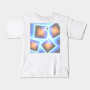 blue white brown abstract texture Kids T-Shirt